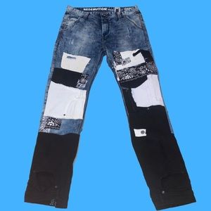 Bandana patchwork jeans